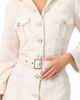 IVONNE IVONNE Tweed Belted Button Down Dress - 5