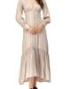 IVONNE IVONNE V-Neck Long Sleeve Maxi Dress - 1