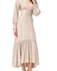 IVONNE IVONNE V-Neck Long Sleeve Maxi Dress - 3