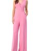 IVONNE IVONNE V-Neck Sleeveless Wide-Leg Jumpsuit - 1