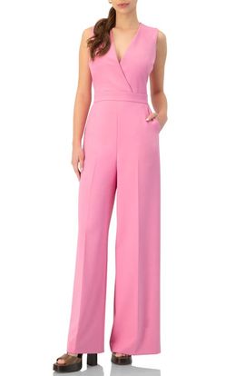 IVONNE IVONNE V-Neck Sleeveless Wide-Leg Jumpsuit