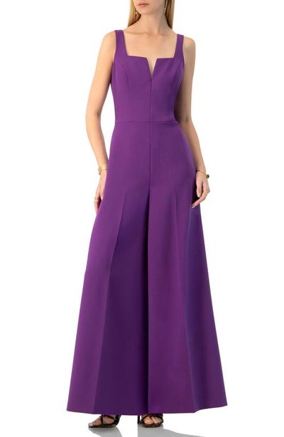 IVONNE IVONNE Wide-Leg Jumpsuit with Classic Strap and Squared Neck