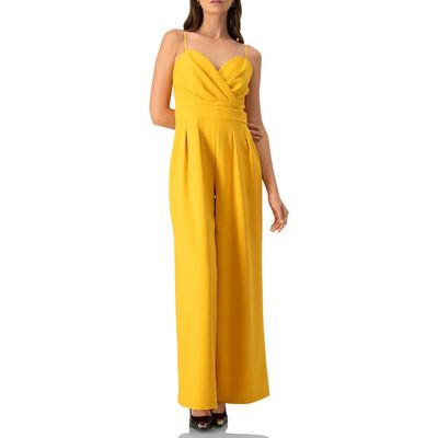 IVONNE IVONNE Wide-Leg Yellow Jumpsuit 