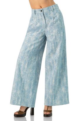 IVONNE IVONNE Wide Leg Embroidered Jeans