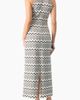 IVONNE IVONNE Zigzag Knit Halter Neck Sleeveless Midi Dress - 2