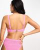Ivory Rose Ivory Rose Fuller Bust crinkle scoop front high apex bikini top in bright pink - 2