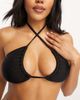 Ivory Rose Ivory Rose Fuller Bust mix & match halter triangle bikini top in black - 4
