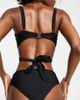Ivory Rose Ivory Rose Fuller Bust mix & match high waist bikini bottom in black - 3