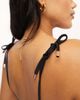 Ivory Rose Ivory Rose Fuller Bust mix & match underwire tie shoulder bikini top in black - 4