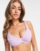 Ivory Rose Ivory Rose Fuller Bust mix and match balconette bikini top in lilac crinkle-Purple - 1