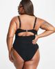 Ivory Rose Ivory Rose Plus crinkle knot front cut out swimsuit in black - 2