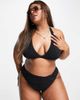 Ivory Rose Ivory Rose Plus halter bikini top in black crinkle - 3
