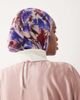 Iyal IYAL light weight headscarf in blue floral print-Multi - 3