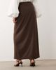Iyal IYAL pants with wrap over skirt button detail in brown - part of a set - 2