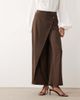 Iyal IYAL pants with wrap over skirt button detail in brown - part of a set - 4