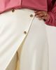 Iyal IYAL pants with wrap over skirt button detail in cream-White - 2