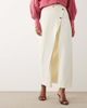 Iyal IYAL pants with wrap over skirt button detail in cream-White - 3