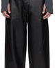 J EONGL I J EONGL I SSENSE Exclusive Black Cicada Faux-Leather Trousers - 1