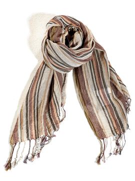 J VINEYARD LINEN STRIPE MIX SCARF