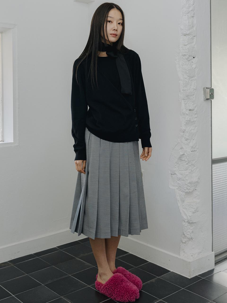 J VINEYARD Medium Pleated Check Skirt