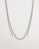 Jack & Jones Jack & Jones 2 pack chain necklaces in silver tone - 1