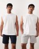 Jack & Jones Jack & Jones 2 pack jersey shorts in gray and navy - 1