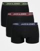 Jack & Jones Jack & Jones 3 pack boxer briefs with colored waistbands in black - 1