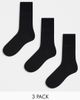Jack & Jones Jack & Jones 3 pack tennis socks in black - 1