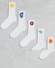 Jack & Jones Jack & Jones 5-pack tennis socks with graphics-White - 1