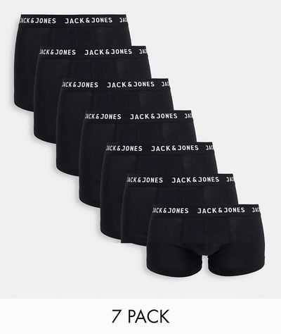 Jack & Jones Jack & Jones 7 pack trunks in black