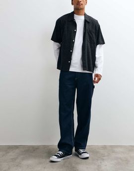 Jack & Jones Jack & Jones Alex baggy carpenter jeans in dark blue wash