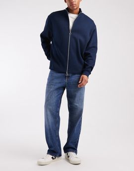 Jack & Jones Jack & Jones alex baggy jeans in mid blue