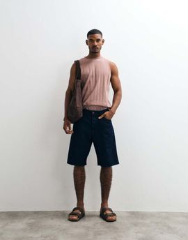 Jack & Jones Jack & Jones Alex baggy shorts with contrast stitching in dark blue