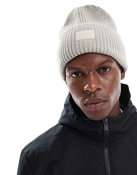 Jack & Jones Jack & Jones beanie with logo in cream-White