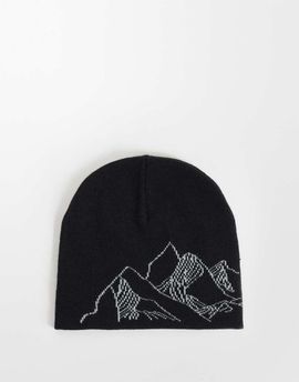 Jack & Jones Jack & Jones beanie with mountain print in black