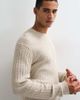 Jack & Jones Jack & Jones cable knit sweater in beige-Neutral - 4