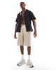 Jack & Jones Jack & Jones camp collar linen blend shirt in black - 3