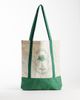 Jack & Jones Jack & Jones canvas tote bag with palm tree print in beige & green-Neutral - 1