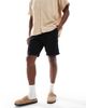 Jack & Jones Jack & Jones chino shorts with cuffs in black - 1