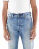 Jack & Jones Jack & Jones Chris straight jeans with rip and repair in blue - 4