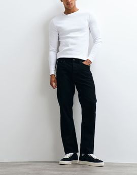Jack & Jones Jack & Jones Chris straight leg jeans in black