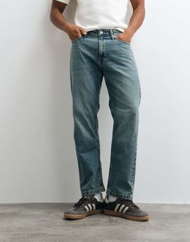 Jack & Jones Jack & Jones Chris straight leg jeans in washed blue