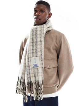 Jack & Jones Jack & Jones chunky scarf in antique white check