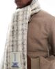Jack & Jones Jack & Jones chunky scarf in antique white check - 2