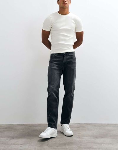 Jack & Jones Jack & Jones Clark straight fit jeans in black wash