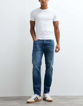 Jack & Jones Jack & Jones Clark straight fit jeans in mid blue wash