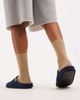 Jack & Jones Jack & Jones corduroy style mule slippers in navy - 3