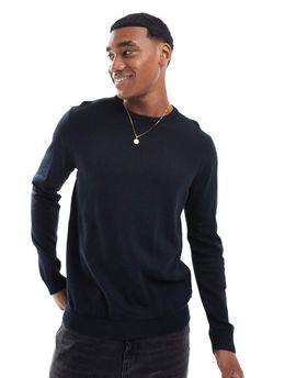 Jack & Jones Jack & Jones crew neck sweater in navy