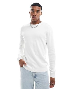 Jack & Jones Jack & Jones crew neck sweater in white