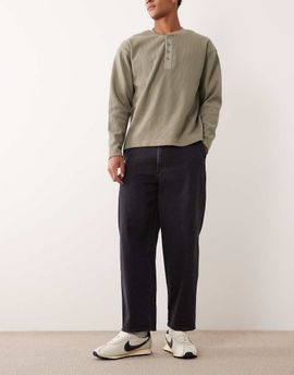 Jack & Jones Jack & Jones Dan barrel leg jeans in black